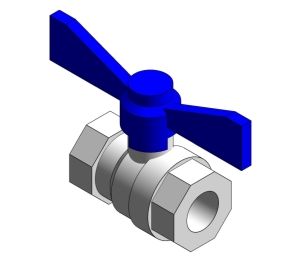 Product: Intaball Butterfly Handle Ball Valve (BSP) - Blue Handle
