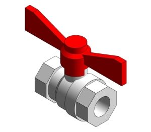 Product: Intaball Butterfly Handle Ball Valve (BSP) - Red Handle