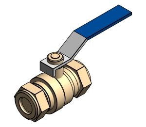 Product: Intaball Lever Ball Valve - Blue Handle