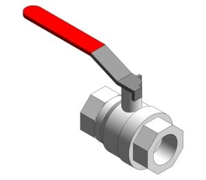 Product: Intaball Lever Ball Valve (BSP) - Red Handle