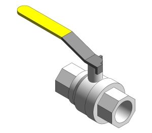 Product: Intaball Lever Ball Valve for Gas (BSP) - Yellow Handle