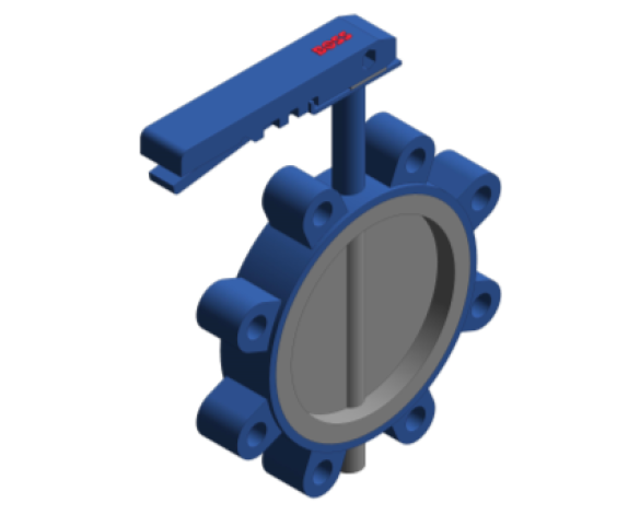 Revit, BIM, Store, Components, Architecture, Object, Free, Download, Non, return, Iron, Blue, Flange, Pipe, System, MEP, Plumbing, Mechanical, Valve, Butterfly, Lever, Operated,