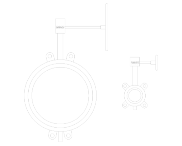 Revit, BIM, Store, Components, Architecture, Object, Free, Download, Non, return, Iron, Blue, Flange, Pipe, System, MEP, Plumbing, Mechanical, Valve, Butterfly, Gear, Operated, Semi, Lugged
