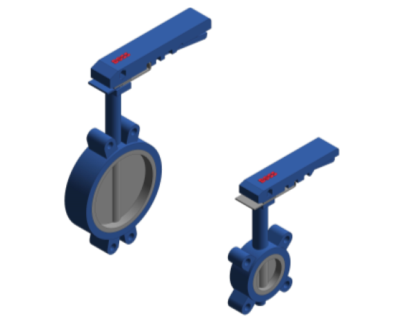 Revit, BIM, Store, Components, Architecture, Object, Free, Download, Non, return, Iron, Blue, Flange, Pipe, System, MEP, Plumbing, Mechanical, Valve, Butterfly, Lever, Operated, Semi, Lugged
