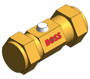 Product: Mini Ball Valve (Chrome Plated) Copper x Copper Compression Connections - Brass