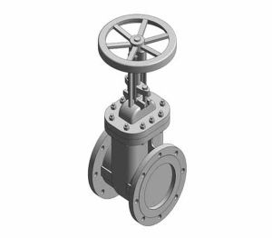 valve gate crane bim fluid systems revit iron cast bimstore