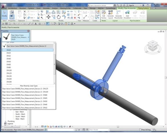 Revit, BIM, Store, Components, Architecture, Object, Free, Download, MEP, Mechanical, Fitting, Pipe, Fluid, Systems, Valve, Crane, MEP, DM900, Flow, Measurement, Device, (FMD)