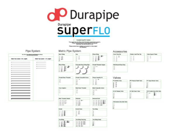 Bim, ,content,object,component,BIM, Store, Revit, Durapipe, Pipe, Pipes, SuperFLO, ABS, Metric, System, MEP,chilled,boosted,cold,water,applications,lightweight,durable,plastic,piping,system,ABS,pipe,vales,fittings
