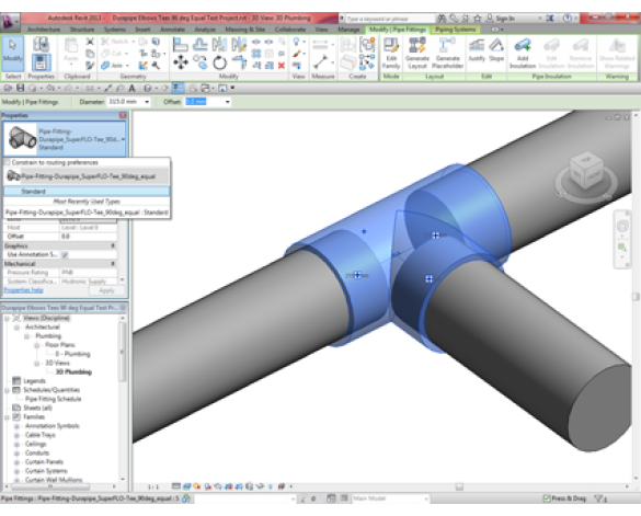 SuperFLO Fitting - Tees 90 deg equal