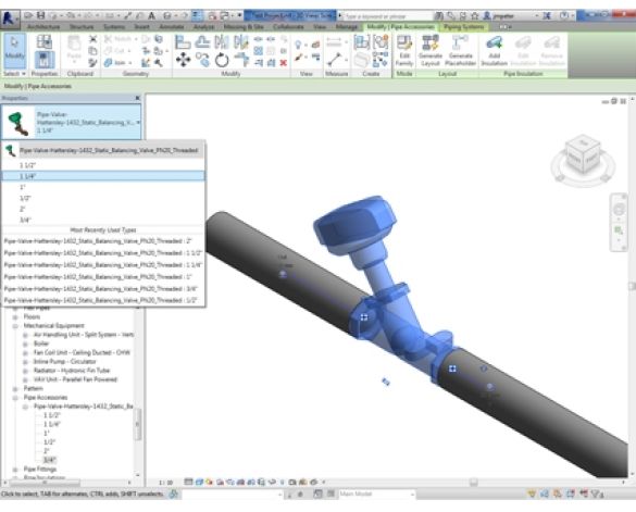Revit, BIM, Store, Components, Architecture,Object,Free,Download,MEP,Mechanical,Pipe,Hattersley,Valve,Strainer,Hatts,Fig. 1432M, Static Balancing Valves,PN20, Medium Flow