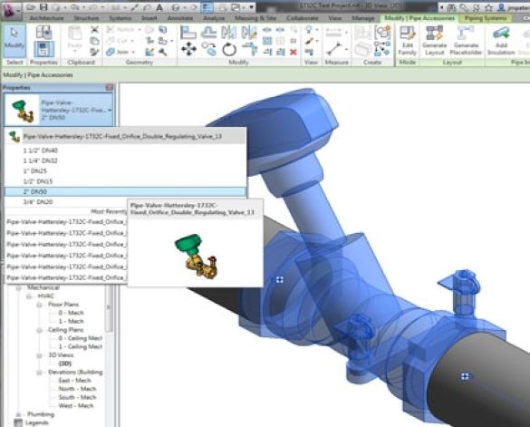 Revit, BIM, Store, Components, Architecture,Object,Free,Download,MEP,Mechanical,Pipe,Hattersley,Valve,Balancing, 1732C, bronze, fixed, orifice, double, regulating, FODRV, fig.