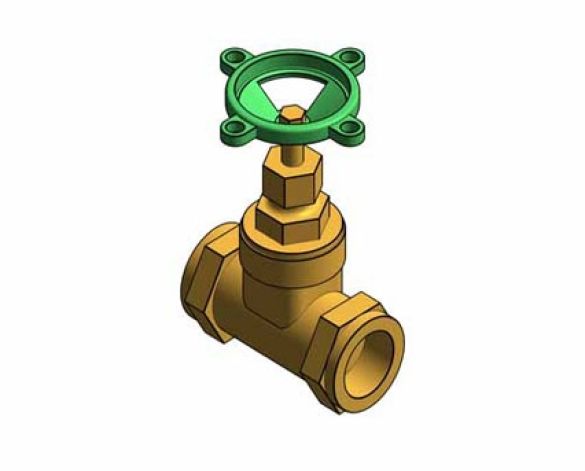 Revit, BIM, Store, Components, Architecture, Object,Free,Download,MEP,Mechanical,Pipe,Hattersley, Valve, Gate, Hatts, 30C, Compression, Ended, Bronze, PN16