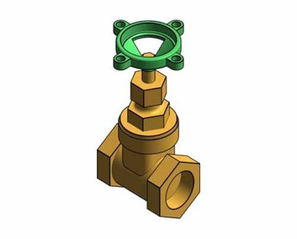Revit, BIM, Store, Components, Architecture, Object, Free, Download, MEP, Mechanical, Fitting, Pipe, Fluid, Systems, Valve, Hattersley, MEP, Fig.33X, Gate, Valve, Bronze