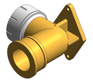 Product: PolyPlumb Brass Wall Plate Elbow