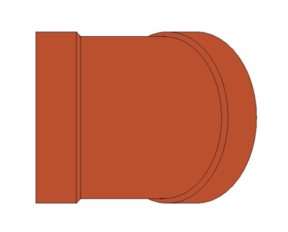 bimwarehouse front image of BB21 45 Degree Elbow from Boss