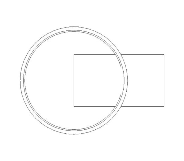 bimwarehouse side image of BB25 Branch Reduced Tee from Boss