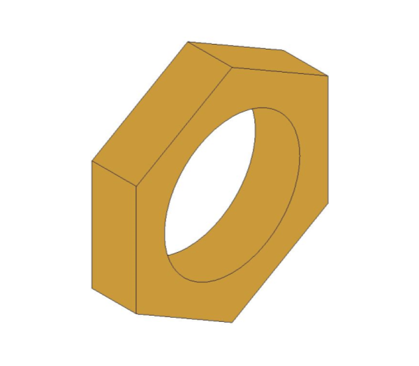 Product: Brass Screwed Pipe Hexagon Backnut