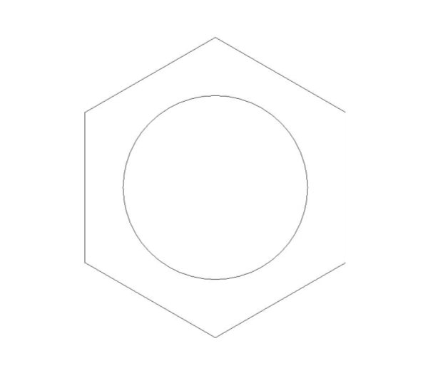 bimwarehouse side image of the Brass Screwed Pipe Hexagon Backnut from Boss