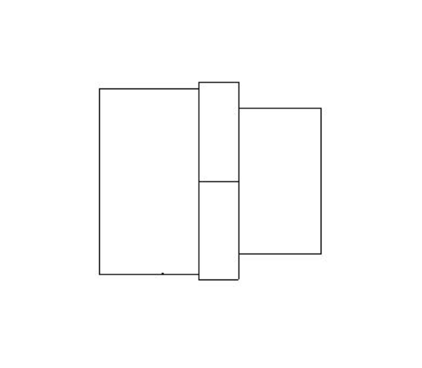 bimwarehouse plan image of the Brass Screwed Pipe Hexagon Nipple Reducing from Boss