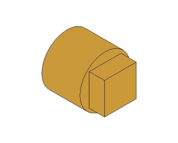 bimwarehouse 3D image of the Brass Screwed Solid Square Head Plug from Boss