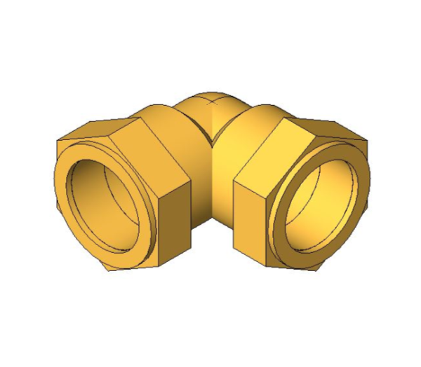 bimwarehouse 3D image of the Compression Elbow from Boss