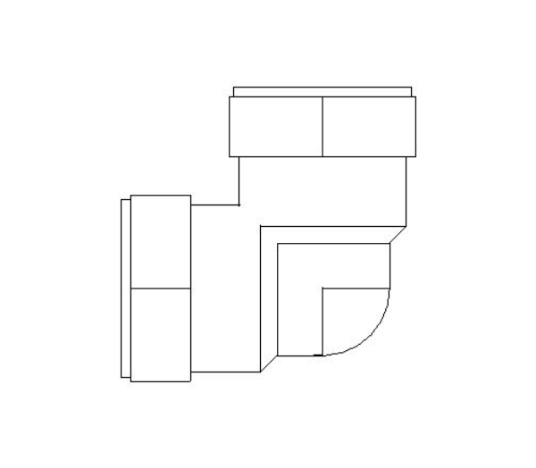 bimwarehouse plan image of the Compression Elbow from Boss