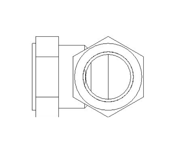 bimwarehouse side image of the Compression Elbow from Boss