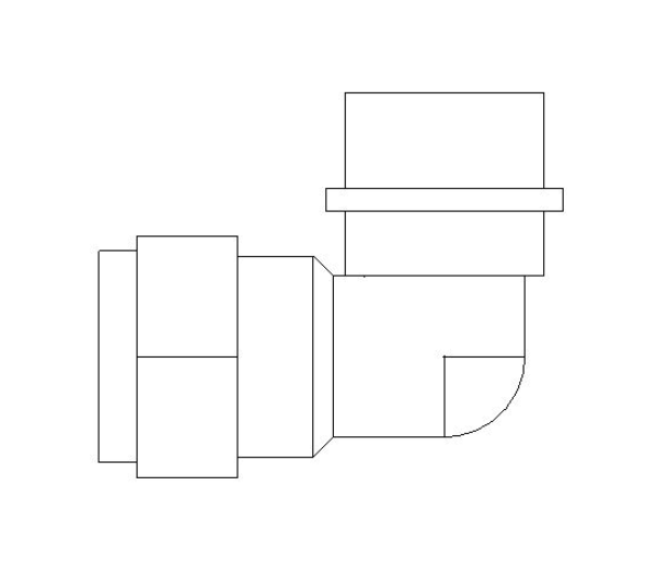 bimwarehouse plan image of the Compression Male Elbow from Boss