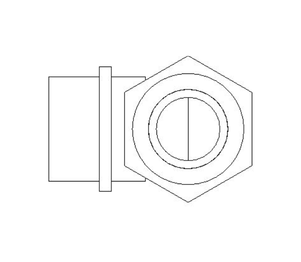 bimwarehouse side image of the Compression Male Elbow from Boss