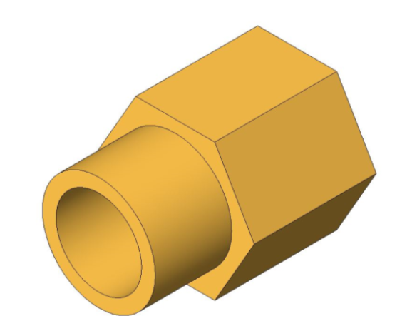 bimwarehouse 3D image of the Compression Male Female Adapter Tap Ext from Boss