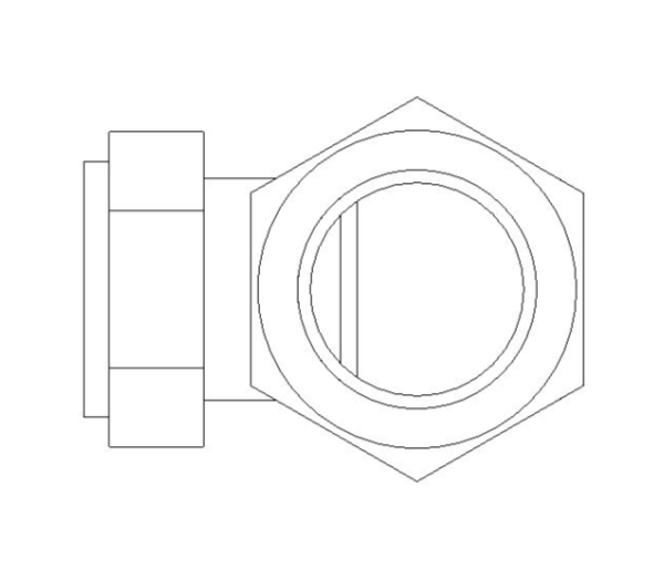 bimstore side image of the Compression Reduced Branch Tee from Boss