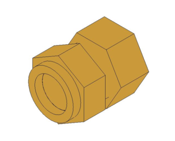 bimwarehouse 3D image of the Compression Short Female Tap Adaptor from Boss