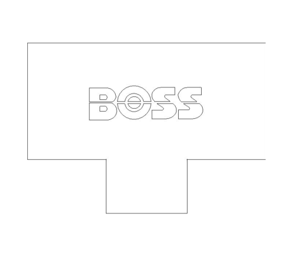 bimwarehouse plan image of the End Feed Fitting Branch Reduced Tee from Boss