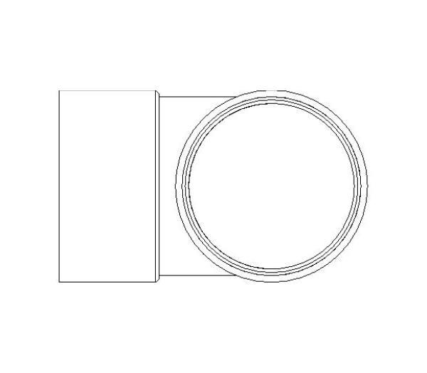 bimwarehouse side image of the End Feed Fitting - Elbow from Boss