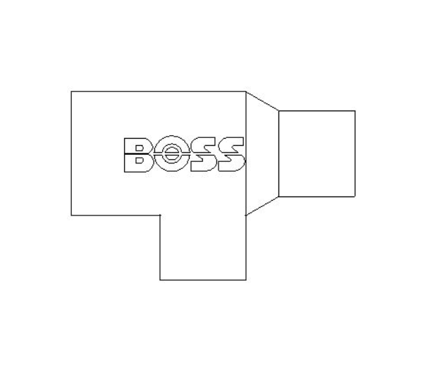 bimwarehouse plan image of the End Feed Fitting - End Reduced Tee from Boss
