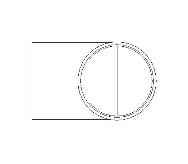 bimwarehouse side image of the End Feed Fitting - Equal Tee from Boss
