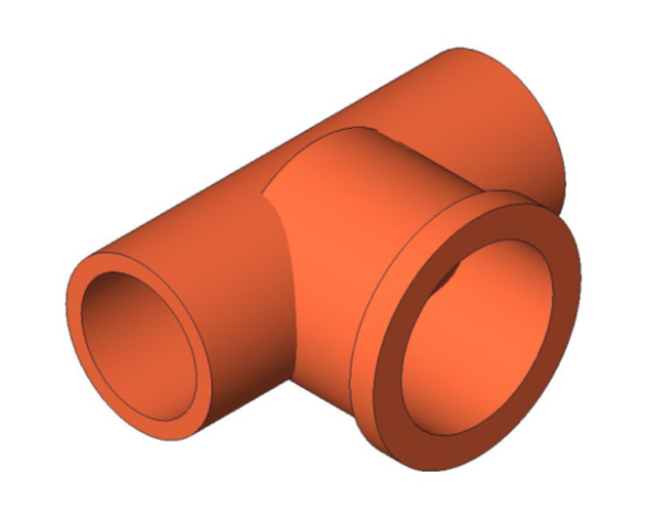 bimwarehouse 3D image of the End Feed Fitting - Female Branch Tee from Boss