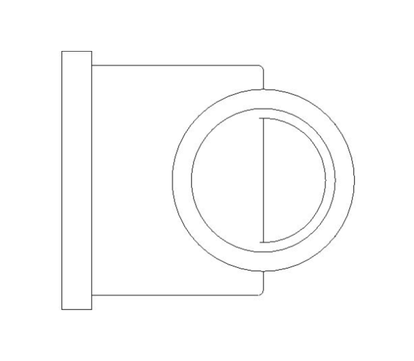 bimwarehouse side image of the End Feed Fitting - Female Branch Tee from Boss