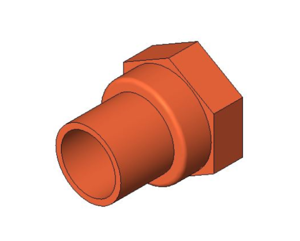 bimwarehouse 3D image of the End Feed Fitting - Female Coupling from Boss