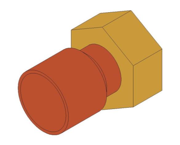 bimwarehouse 3D image of the End Feed Fitting - Straight Tap Connector from Boss