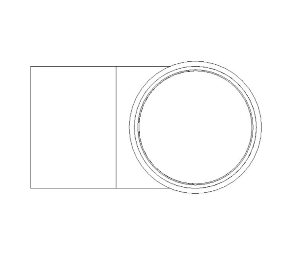 bimwarehouse side image of the End Feed Fitting - Street Elbow from Boss
