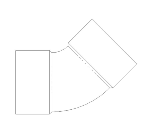 bimwarehouse plan image of the End Feed Fittings 45 Degree Elbow from Boss