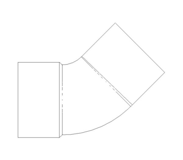 bimwarehouse plan image of the End Feed Fitting 45 Degree Street Elbow from Boss