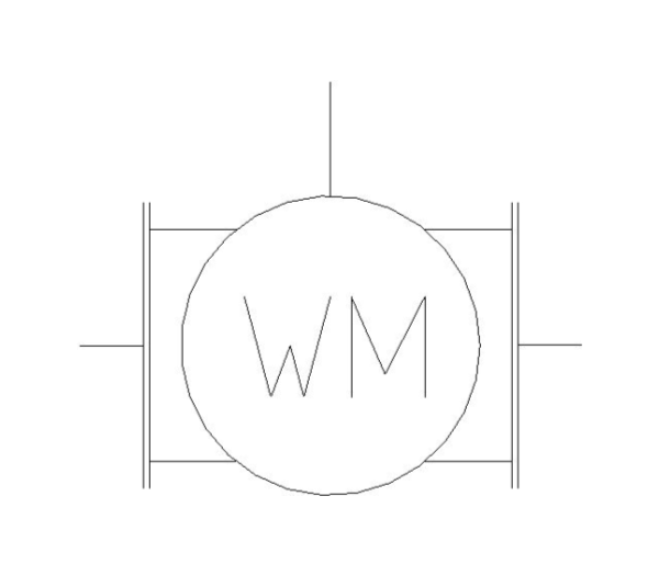 bimwarehouse plan symbol image of the Woltmann Water Meter - 38CMWF from Boss