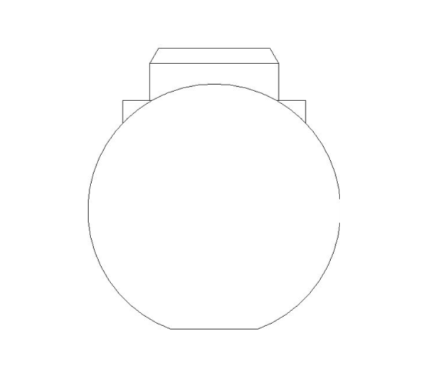 bimwarehouse side image of the Woltmann Water Meter - 38CMWF from Boss