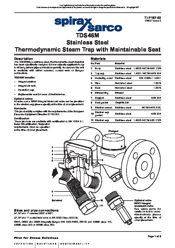 TDS46M Thermodynamic Steam Trap | bimwarehouse