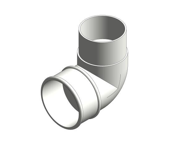 Product: RB1 92½° 68mm Round Downpipe