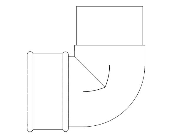 Product: RB1 92½° 68mm Round Downpipe