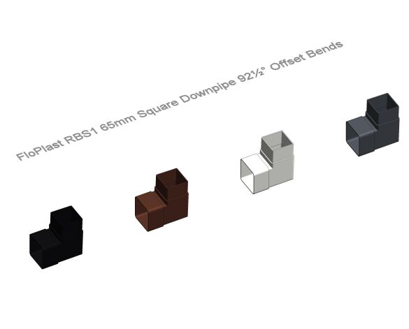 Product: RBS1 65mm Square Downpipe 92½° Offset Bends