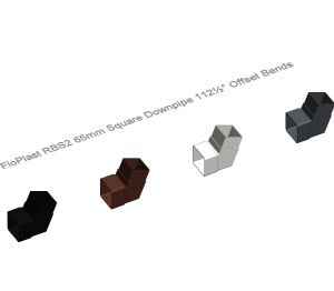 Product: RBS2 65mm Square Downpipe 112½° Offset Bends